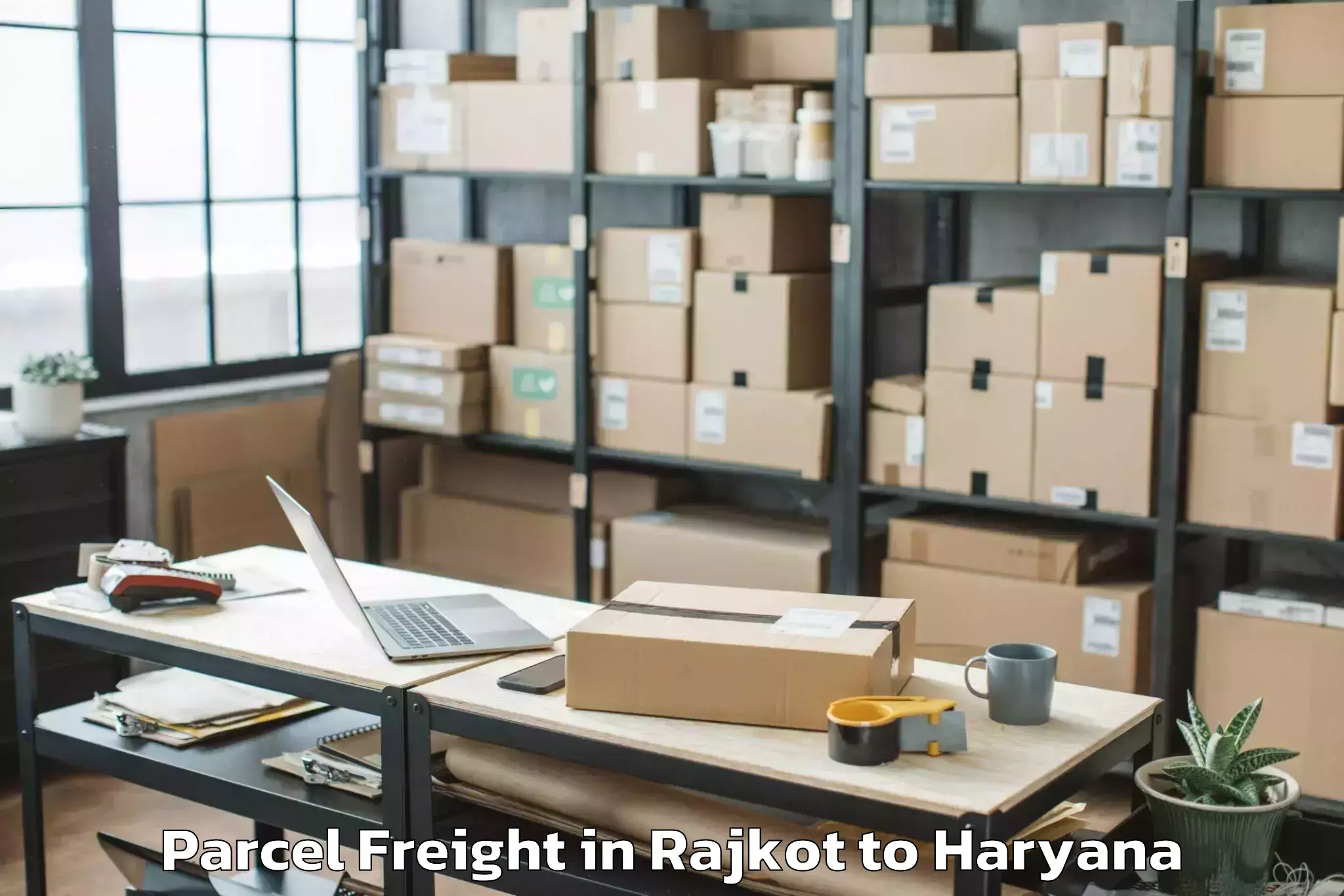 Reliable Rajkot to Pdm University Bahadurgarh Parcel Freight